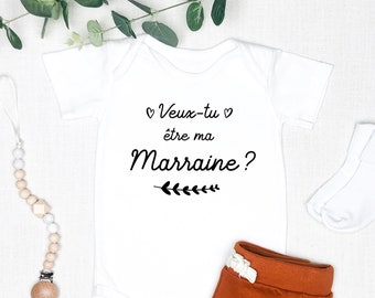 T-shirt annonce grossesse, Future Marraine, Idée cadeau naissance, Cadeau Marraine