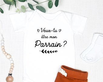 T-shirt annonce grossesse, Futur Parrain, Idée cadeau naissance, Cadeau Parrain