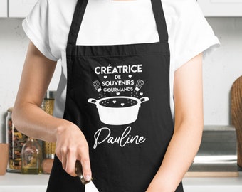 Personalized kitchen apron with first name, Kitchen gift