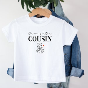 T-Shirt Zukünftige Cousine, Schwangerschaftsanzeige, Bald Cousine, Kinder T-Shirt, Ich werde Cousine