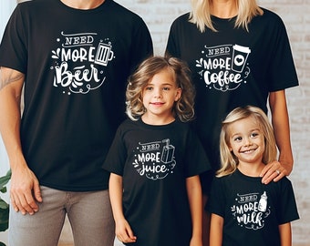 T-shirt famille assorti, Ensemble famille, Body personnalisé bebe