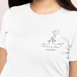 T-shirt mariage, Mr Mme, Cadeau de mariage, Jeunes mariés image 9