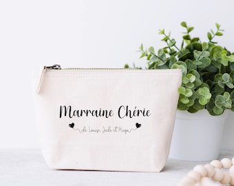 Bolsa de maquillaje personalizada, regalo madrina