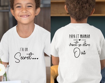 Camiseta de boda, Anuncio de boda, Camiseta infantil