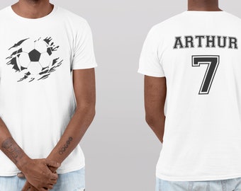 T-Shirt football personnalisé, Cadeau anniversaire footballeur personnalisé, T-shirt populaire