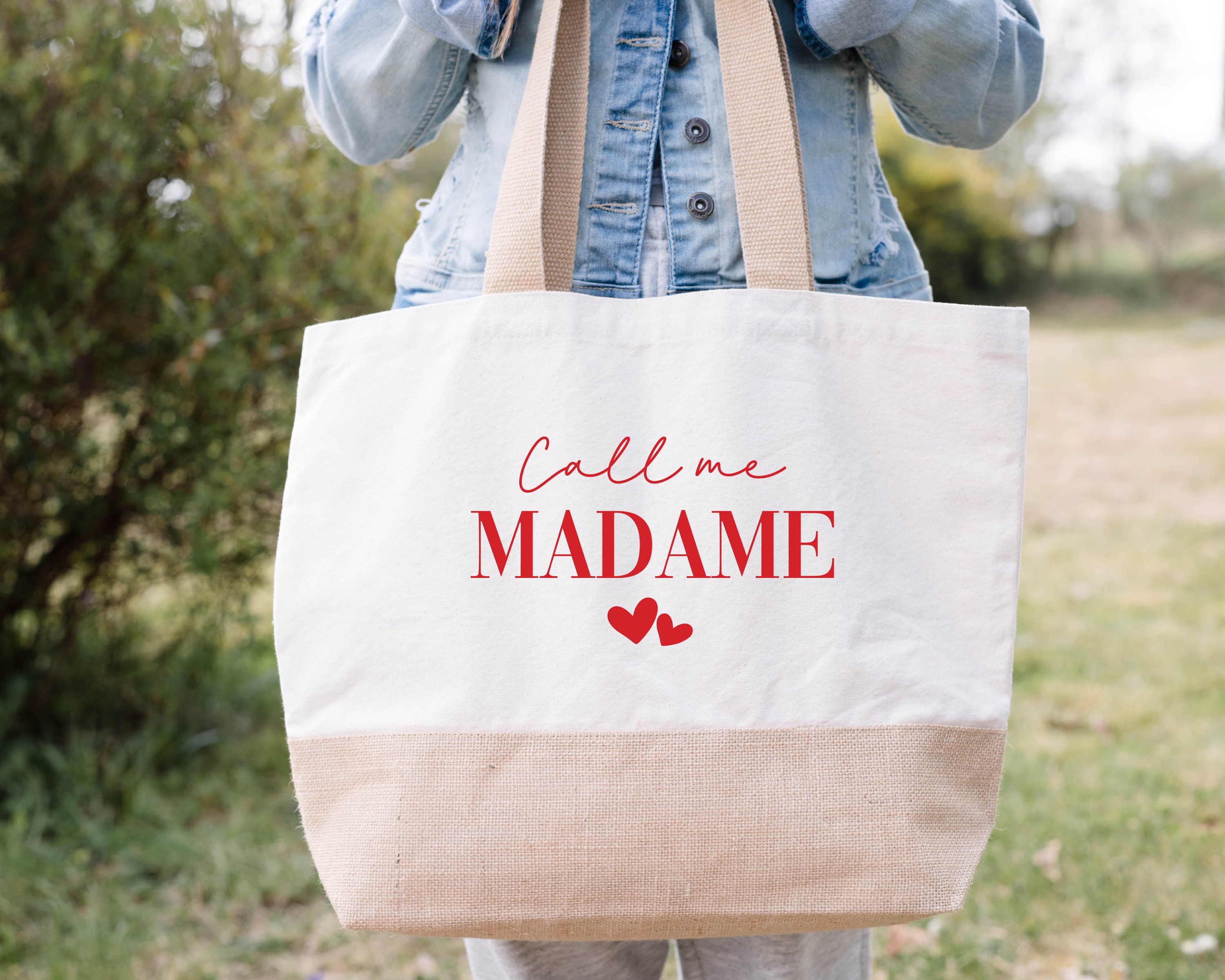 Sac Fourre-tout Mariée Amusant - Message Personnalisé, Naturel, Polyester