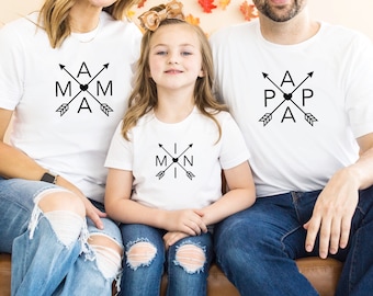 T-shirt assorti, Cadeau famille personnalisé, Ensemble famille
