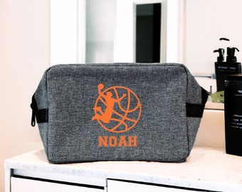Men's Toiletry Bag, Personalized Basketball Sports Bag