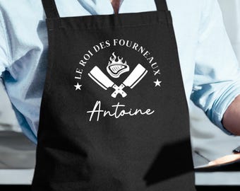 Personalized kitchen apron with first name, Kitchen gift