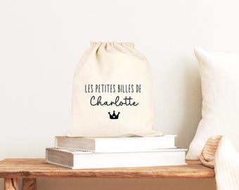 Sac de billes personnalisé, Cadeau enfant, Pochon personnalisé