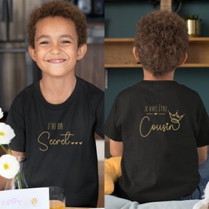 T-shirt futur cousin, Annonce grossesse, Bientôt cousin, T-shirt enfant, Je vais être cousin image 4