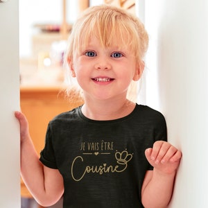 T-shirt future cousine personnalisable, T-shirt enfant je vais être cousine, Annonce grossesse image 6