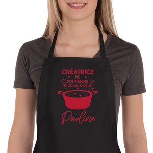 Tablier de cuisine personnalisé avec prénom, Cadeau de cuisine image 4