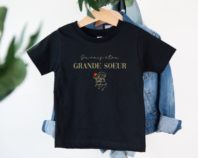 T-shirt future grande soeur, Annonce grossesse, Bientôt grande soeur, T-shirt enfant je vais être grande soeur image 5