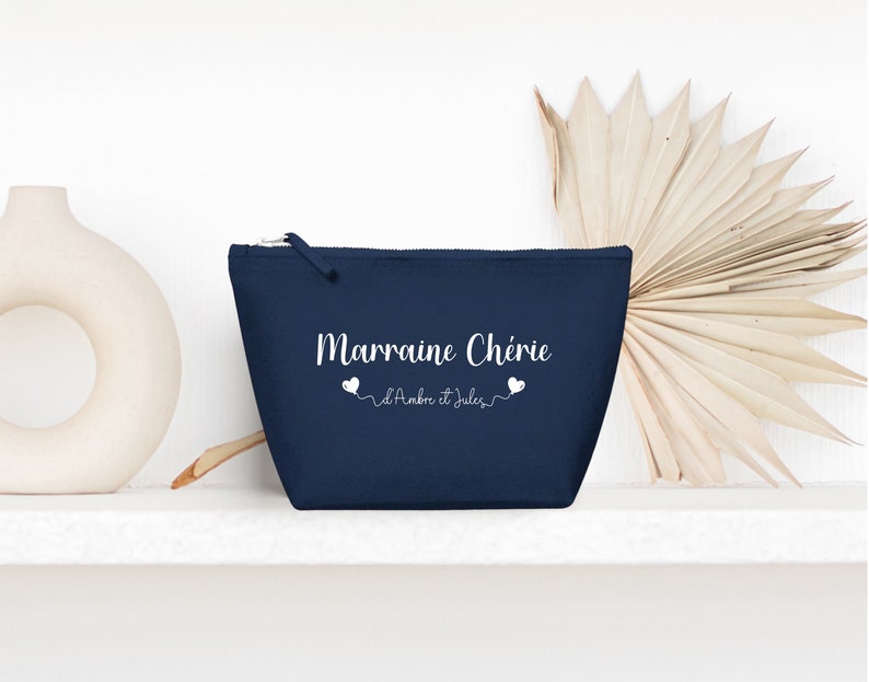 Trousse de maquillage personnalisée, Cadeau marraine image 2