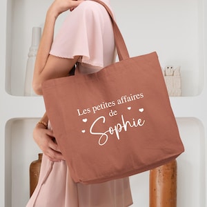 Cabas Personnalisé en coton, Sac coton , Sac fourre-tout, Sac prénom