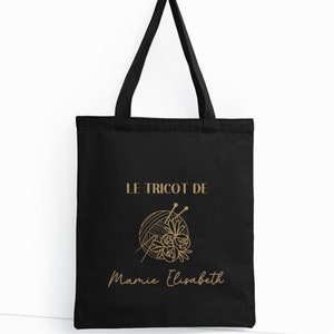 Customizable canvas bag, Personalized grandma gift, Knitting bag, Grandmother's Day image 7