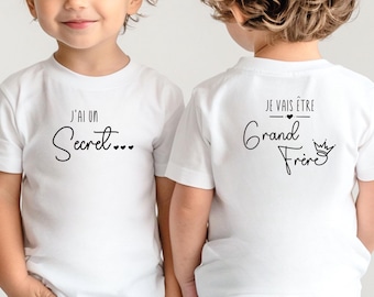 Camiseta de futuro hermano mayor, Anuncio de embarazo, Pronto será hermano mayor, Camiseta infantil Voy a ser hermano mayor