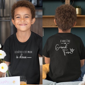 T-shirt futur grand frère, Annonce grossesse, Bientôt grand frère, T-shirt enfant je vais être grand frère image 2