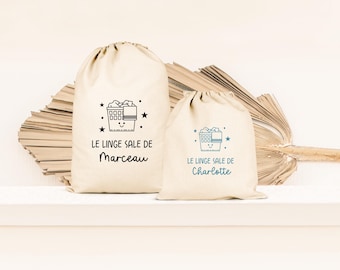 Bolsa de lavandería infantil personalizada – Nombre – Bolsa para ropa sucia – Guardería/Preescolar – Excursión escolar