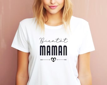 T-shirt annonce grossesse maman, Bientôt maman, Annonce grossesse