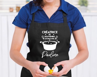 Personalized kitchen apron with first name, Kitchen gift