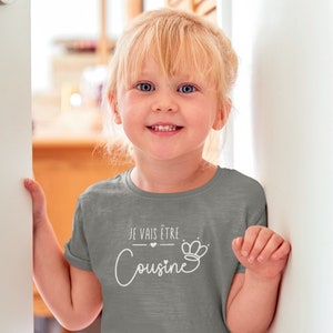 T-shirt future cousine personnalisable, T-shirt enfant je vais être cousine, Annonce grossesse image 4