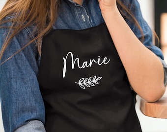 Tablier de cuisine personnalisé avec prénom, Cadeau de cuisine, Cadeau fête des pères, Cadeau fête des mères