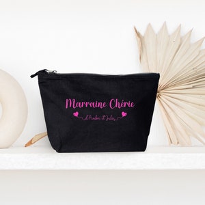 Trousse de maquillage personnalisée, Cadeau marraine image 4