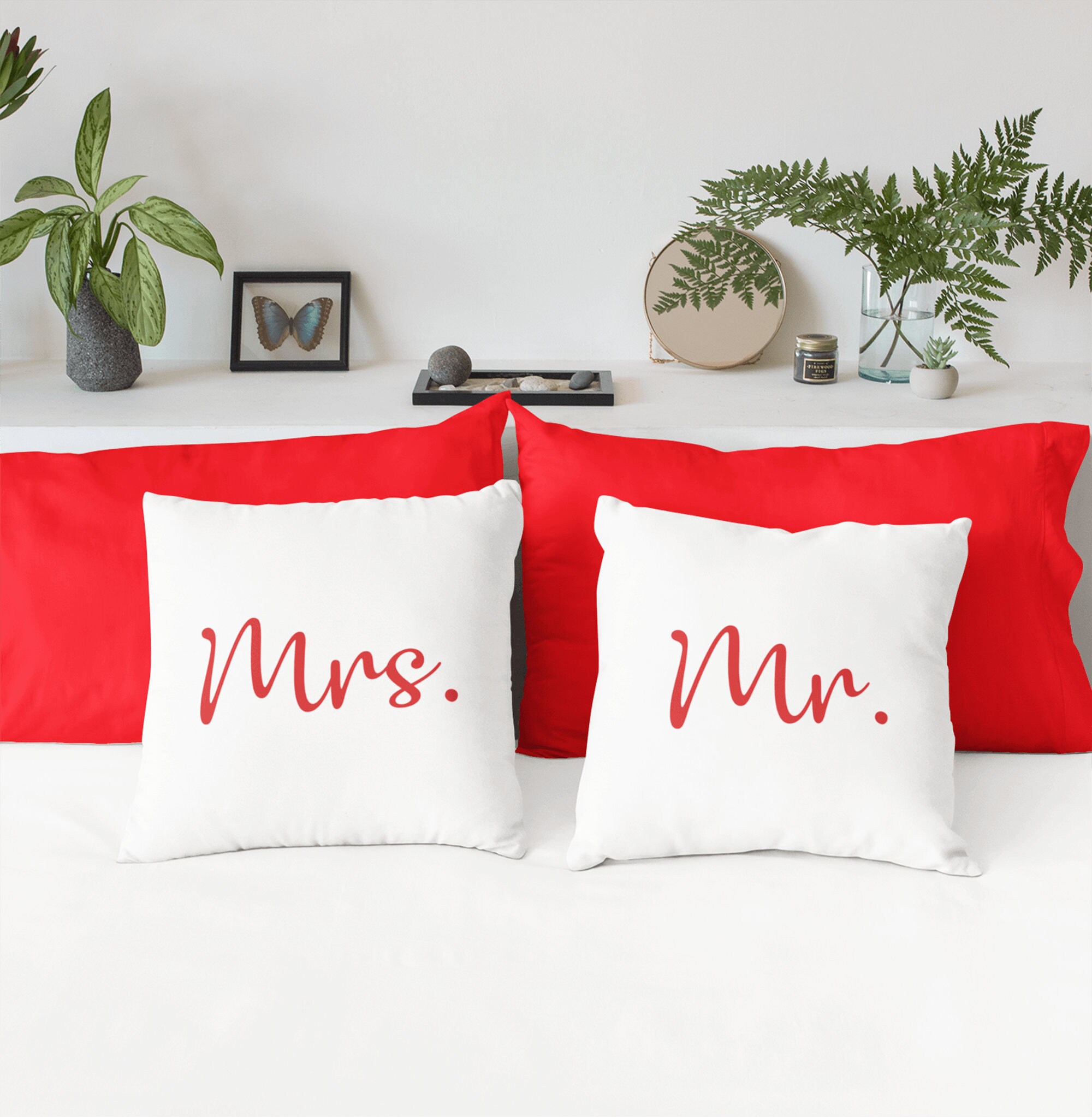 Housse de Coussin Pour Couple Personnalisable, Cadeau Saint Valentin