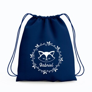 Sac à dos enfant, Sac à dos enfant personnalisé maternelle, Sac enfant renard, Sac à dos à cordon