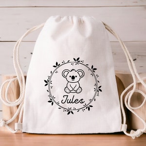 Sac à dos enfant, Sac à dos enfant personnalisé maternelle, Sac enfant koala, Sac à dos à cordon