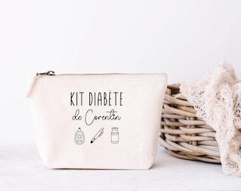Astuccio personalizzato, astuccio con nome, astuccio per diabetici, contenitore per kit per diabetici