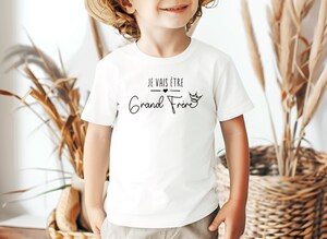 T-Shirt "Futur Grand Frère 2025" Ou "Je Vais Être Grand Frère 2025" - Cadeau Annonce Fratrie - Coupe Classique