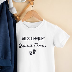 T-shirt futur grand frère personnalisable, Annonce grossesse image 2