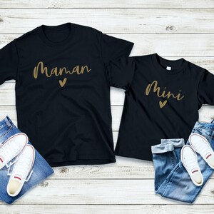 T-Shirt Maman Fille Fils Assorti, Ensemble Maman et Moi, Cadeau maman image 2