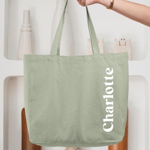 Cabas Personnalisé en coton, Sac coton , Sac fourre-tout, Sac prénom