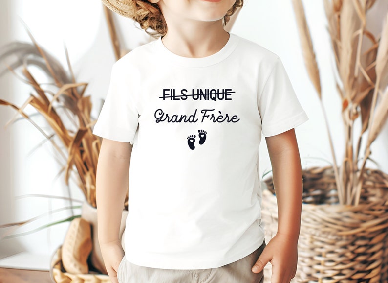 T-shirt futur grand frère personnalisable, Annonce grossesse image 1