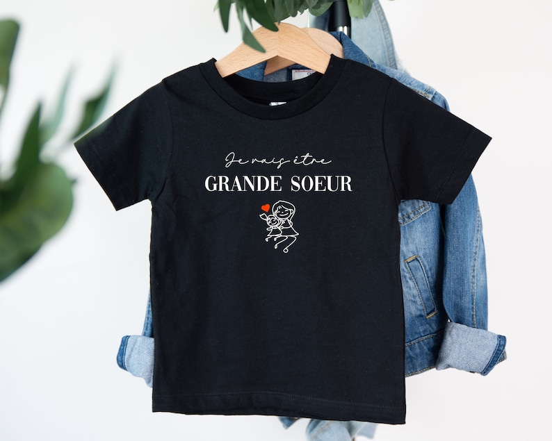 T-shirt future grande soeur, Annonce grossesse, Bientôt grande soeur, T-shirt enfant je vais être grande soeur image 2