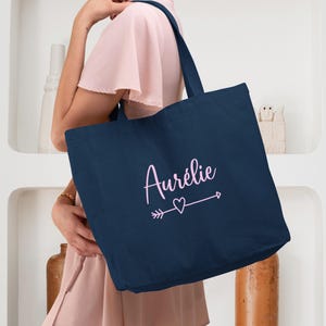Cabas Personnalisé en coton, Sac coton , Sac fourre-tout, Sac prénom
