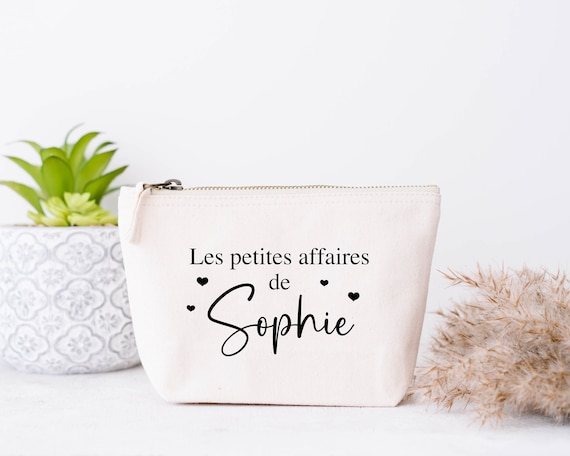 Trousse De Maquillage Personnalisée Prénom Et Initiale Fleurie