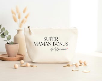 Kit personalizado "Super Mamá Bono" – Nombre(s) – Regalo para la suegra – Familia reconstituida – Día de la Madre