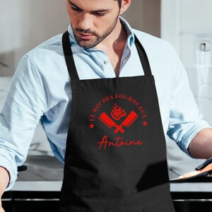 Delantal de cocina personalizado con nombre, Regalo de cocina imagen 2