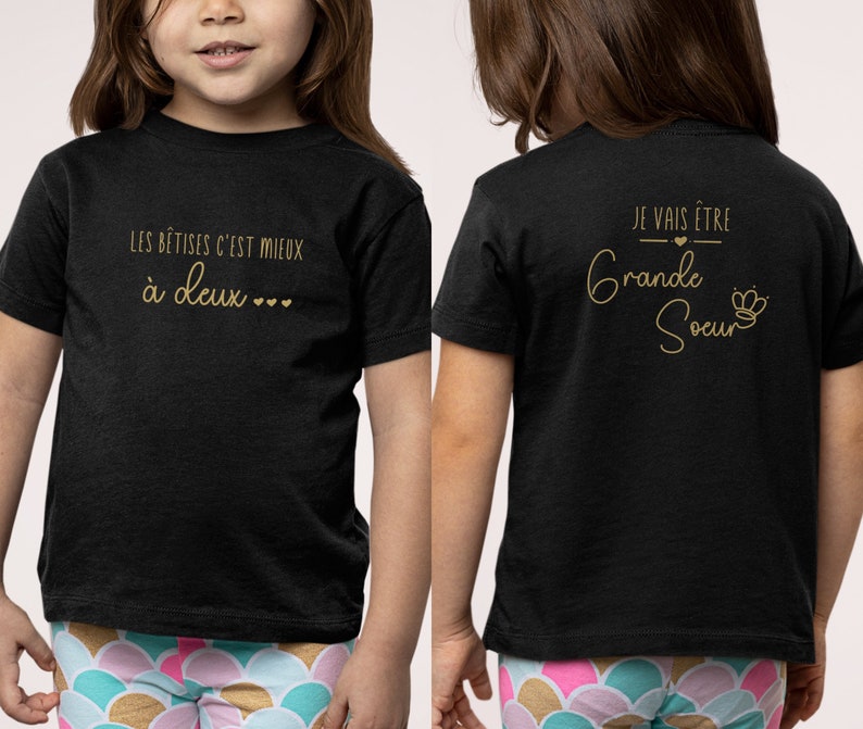 T-shirt future grande soeur, Annonce grossesse, Bientôt grande soeur, T-shirt enfant je vais être grande soeur zdjęcie 4