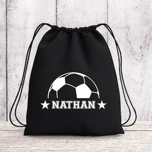 Sac de sport enfant personnalisable, Sac à dos à cordon, Sac enfant prénom, Sac foot
