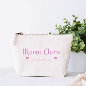 Trousse personnalisée, Cadeau personnalisé, Idée cadeau mamie personnalisé, Cadeau pour mamie, Fêtes des grand mères image 3