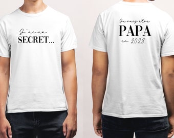 T-shirt annonce grossesse papa, Bientôt papa, Idée cadeau naissance, Annonce grossesse