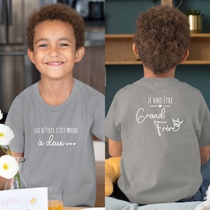 T-shirt futur grand frère, Annonce grossesse, Bientôt grand frère, T-shirt enfant je vais être grand frère image 5