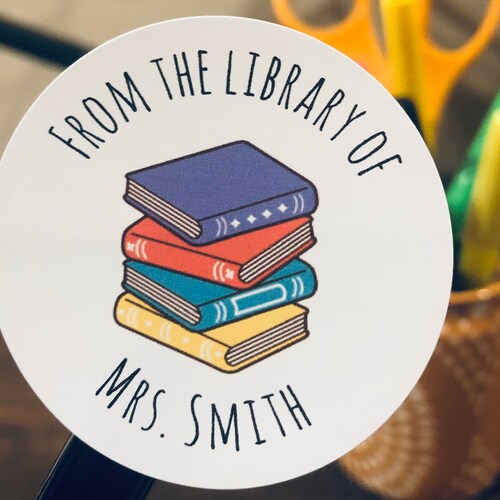 Book Stickers From the Library of Labels Personalized Etsy