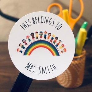 Classroom Stickers, This Book Belongs To, Personalized Stickers For Books, Teacher Book Stickers, School Book Label, Classroom Organizer